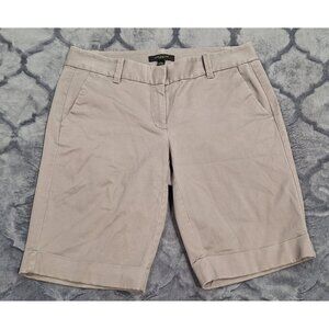 EUC Ann Taylor Womens Beige Bermuda Shorts Size 2